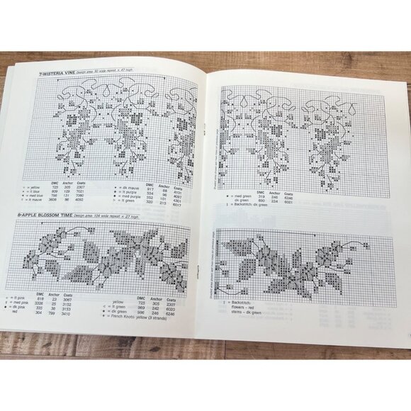 Cross Stitch Floral Borders Pattern Book By Sam Hawkins - Picture 3 of 3